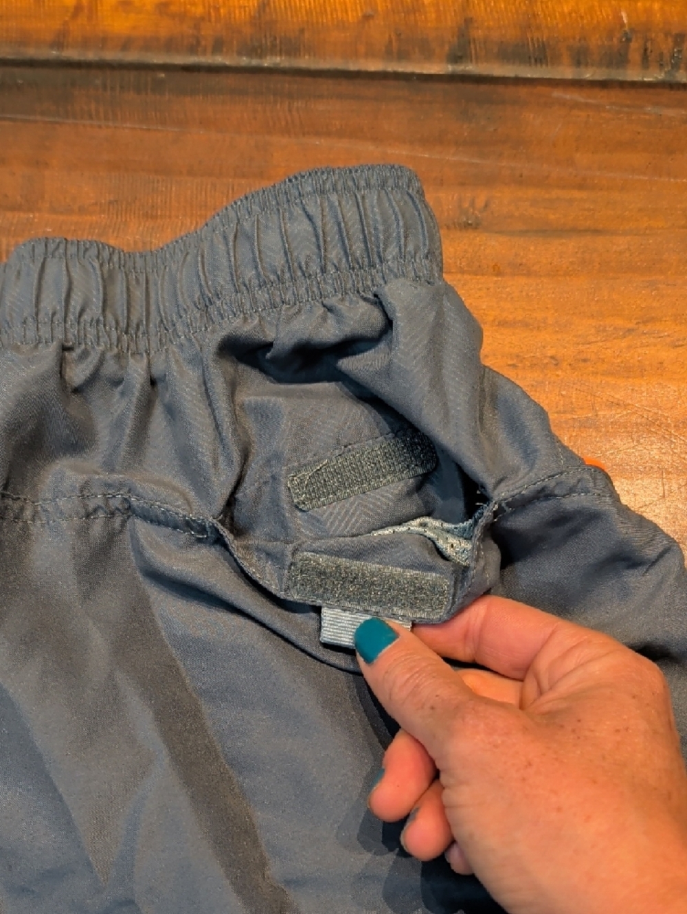 Nike Men’s Gray Athletic Shorts with Orange Accents - Picture 4 of 9